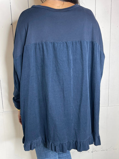 T-shirt CLOE - Bleu marine Marguerite