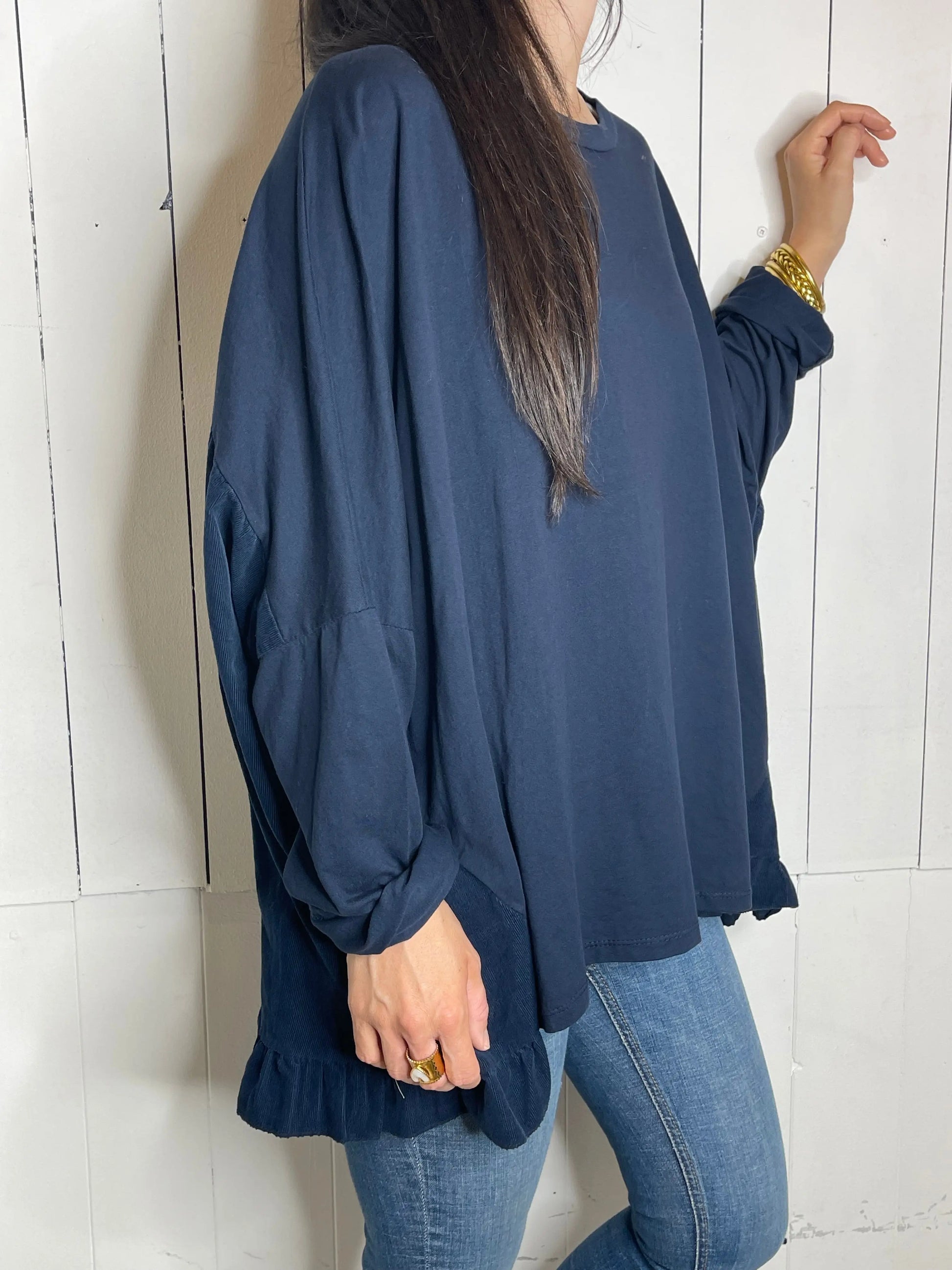 T-shirt CLOE - Bleu marine Marguerite