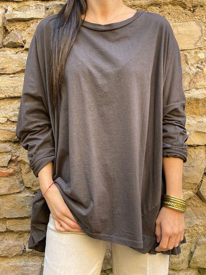 T-shirt CLOE - Chocolat Marguerite