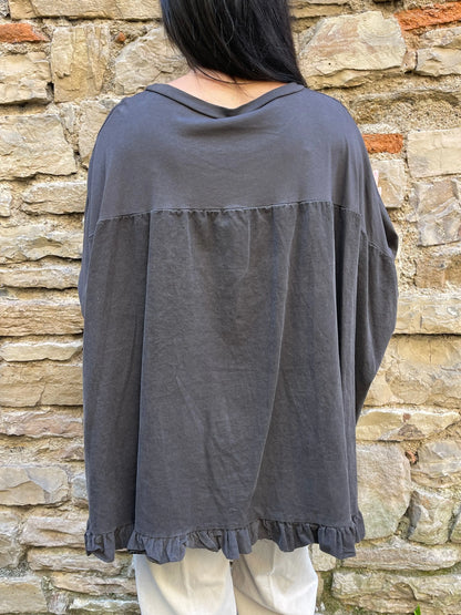 T-shirt CLOE - Chocolat Marguerite