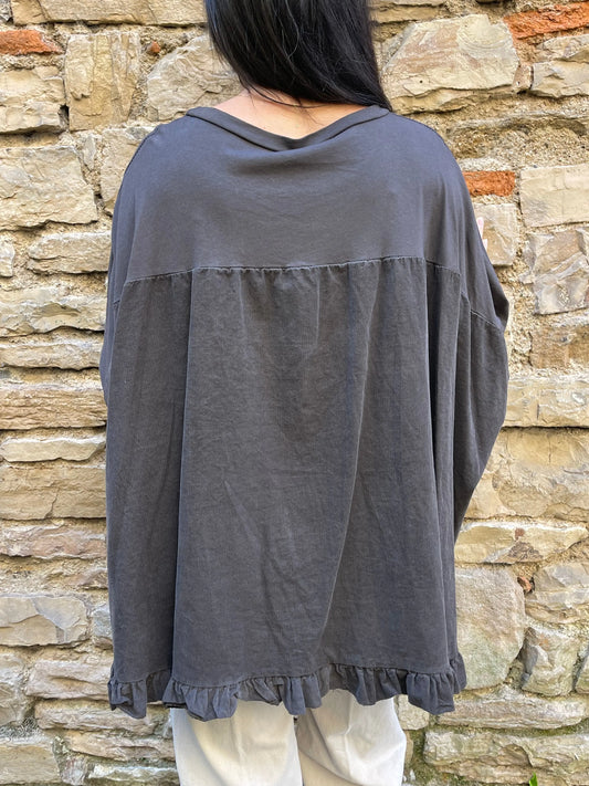 T-shirt CLOE - Chocolat Marguerite