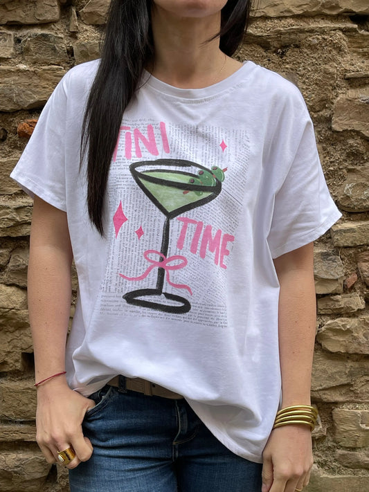 T-shirt COCKTAIL - Blanc Marguerite