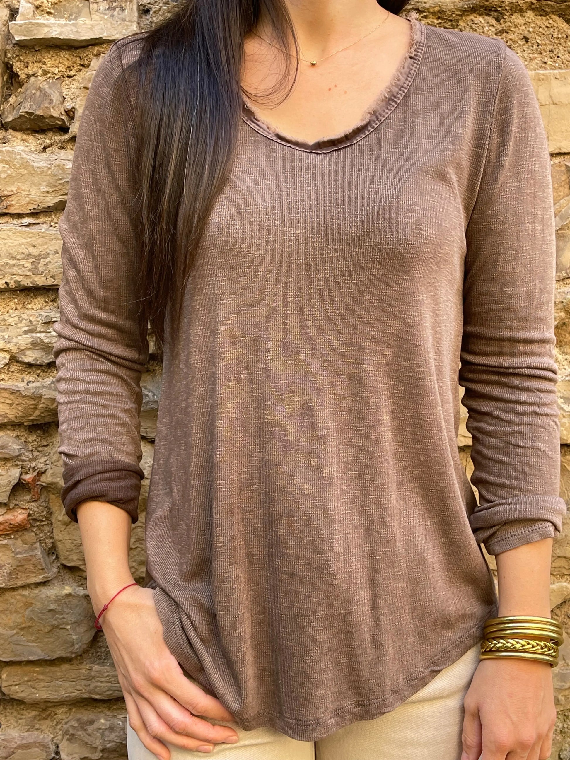 T-shirt COMFY - Chocolat Marguerite