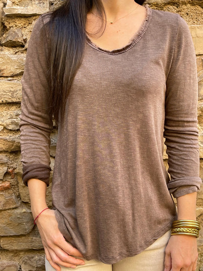 T-shirt COMFY - Chocolat Marguerite