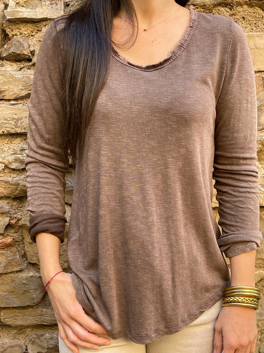 T-shirt COMFY - Chocolat Marguerite