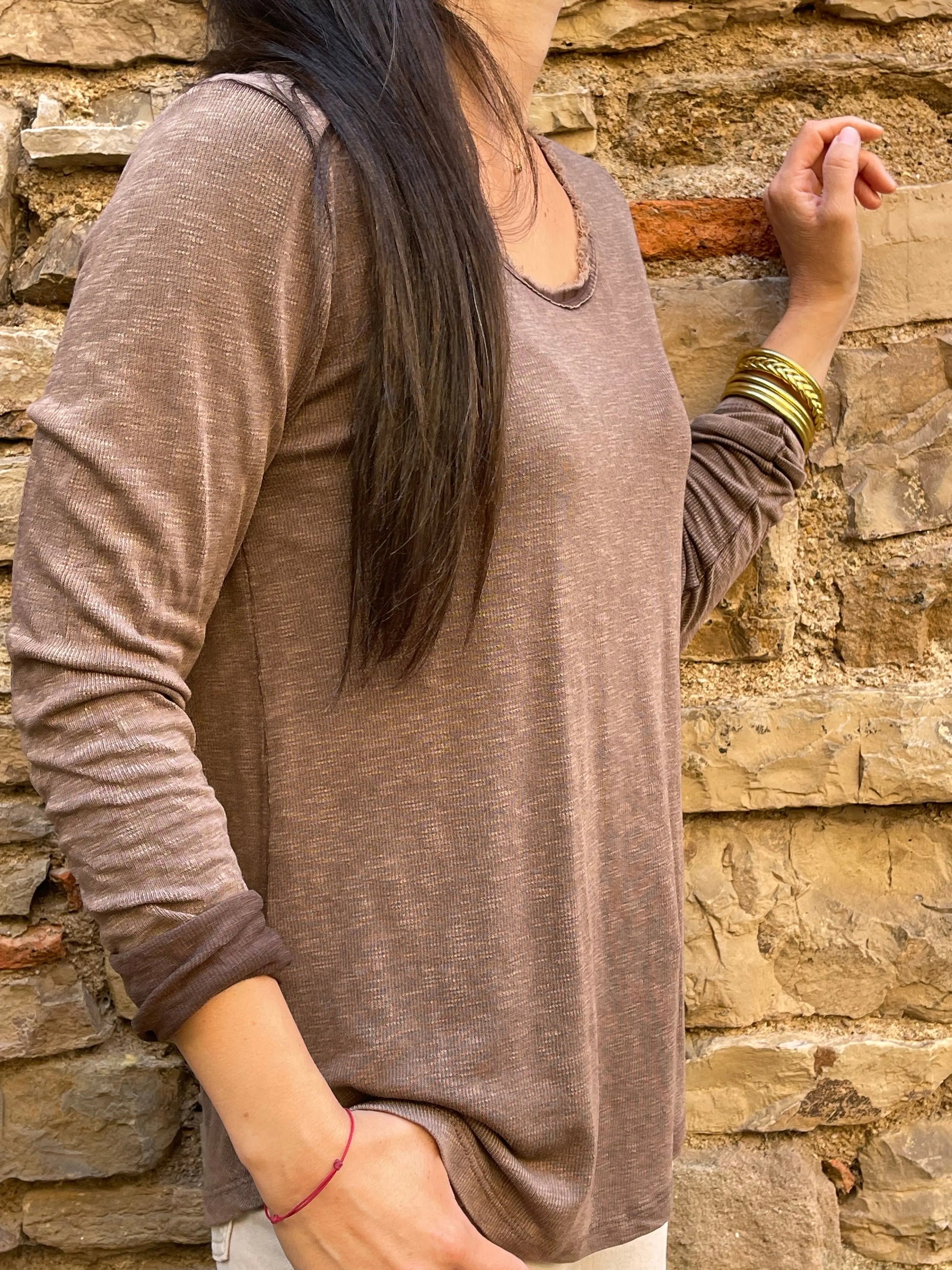 T-shirt COMFY - Chocolat Marguerite