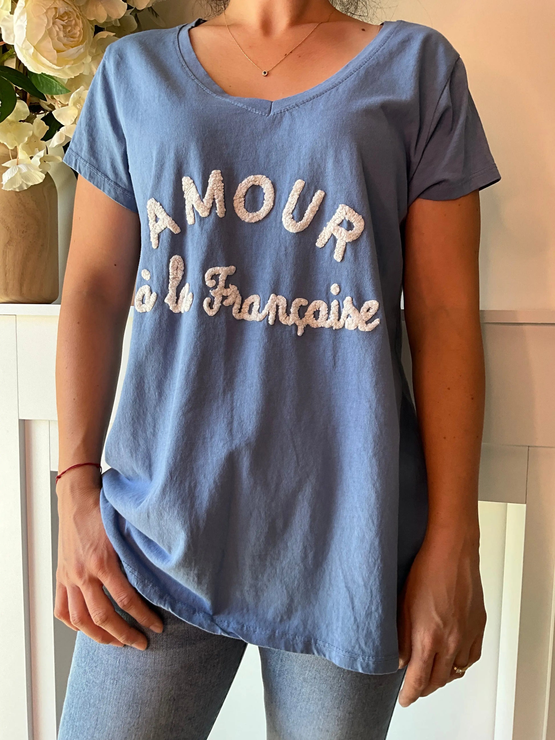 T-shirt FRENCHY Bleu Marguerite