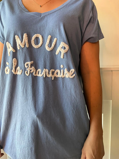 T-shirt FRENCHY Bleu Marguerite