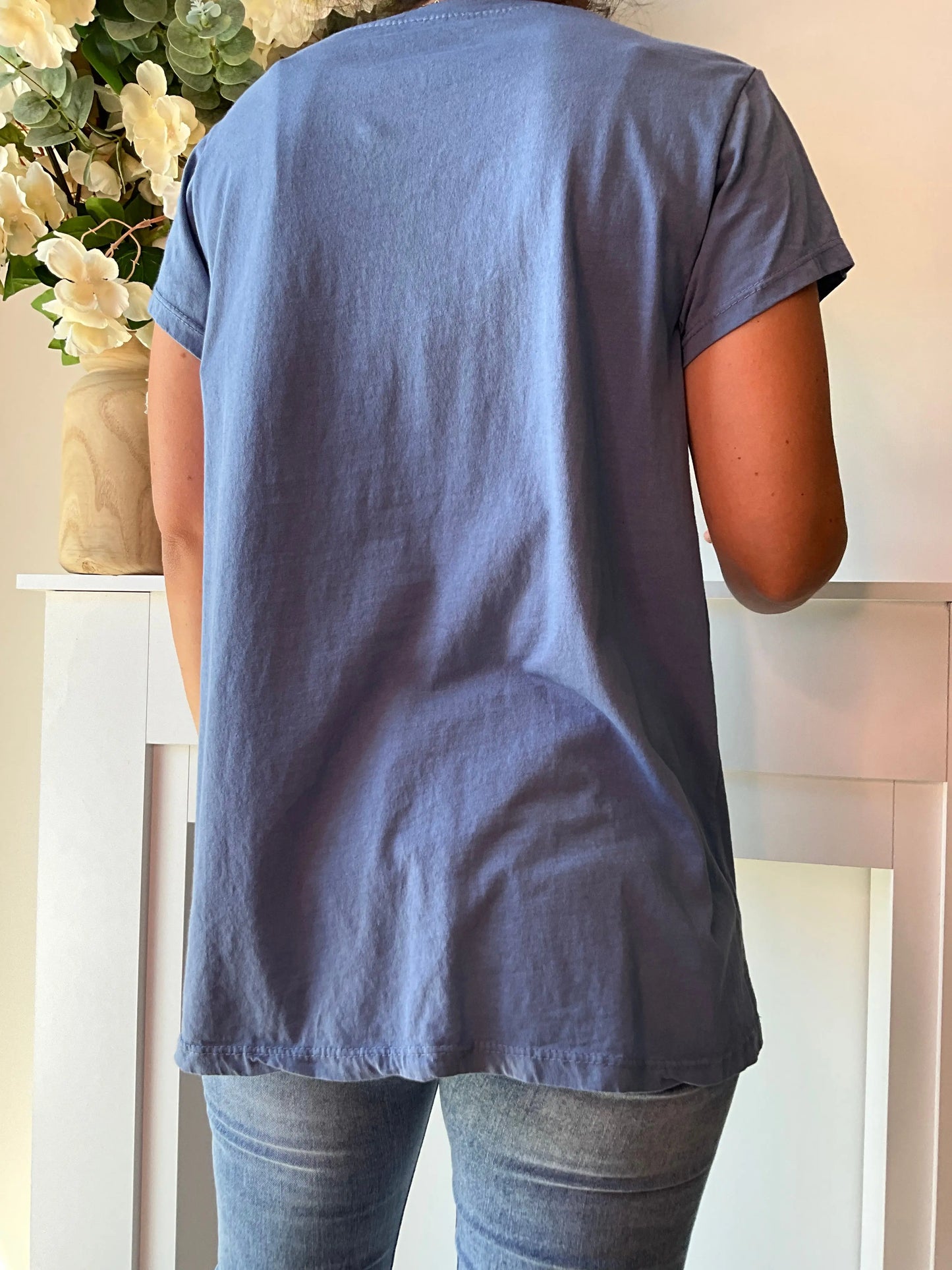 T-shirt FRENCHY Bleu Marguerite