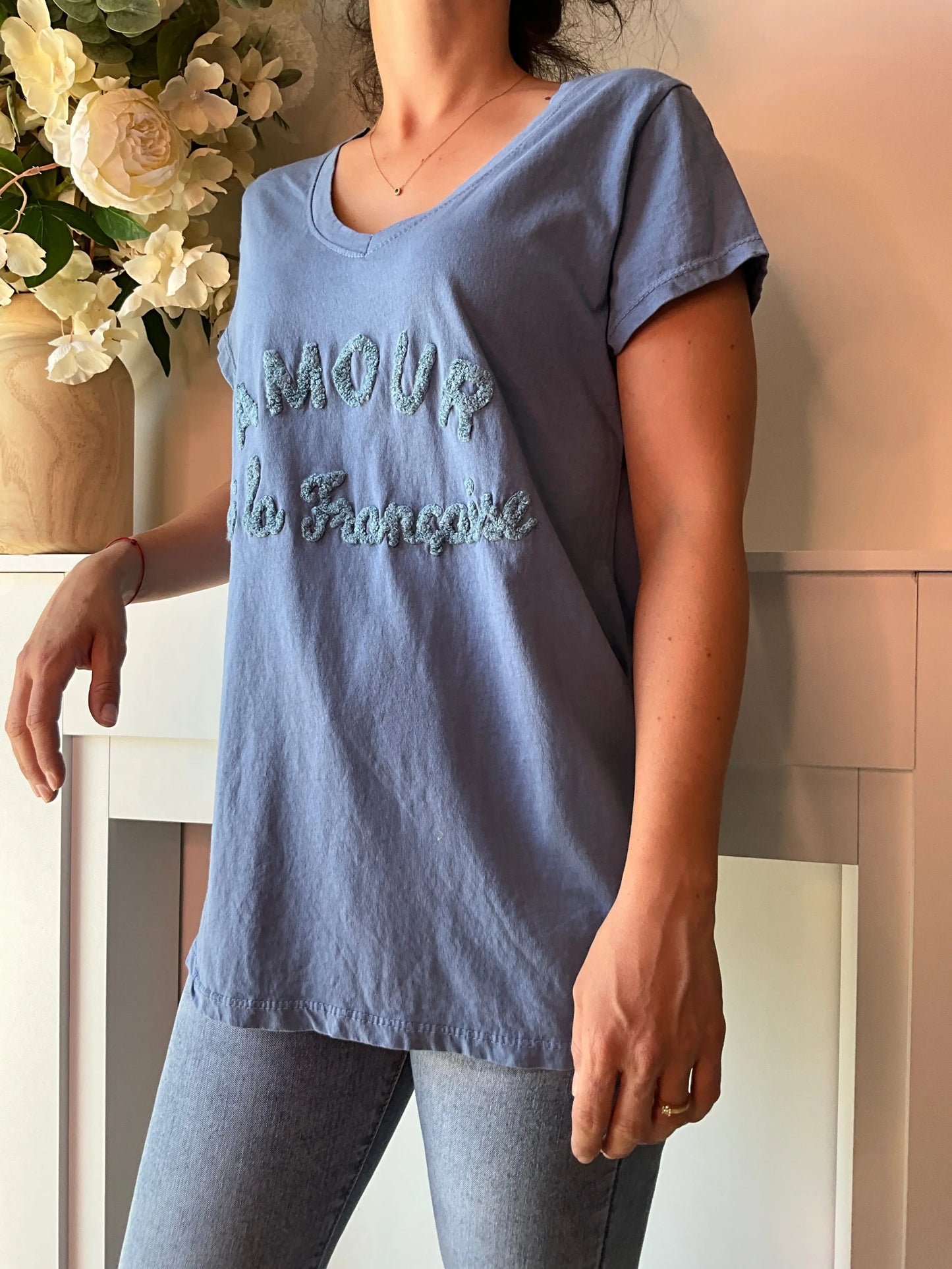 T-shirt FRENCHY Bleu Marguerite