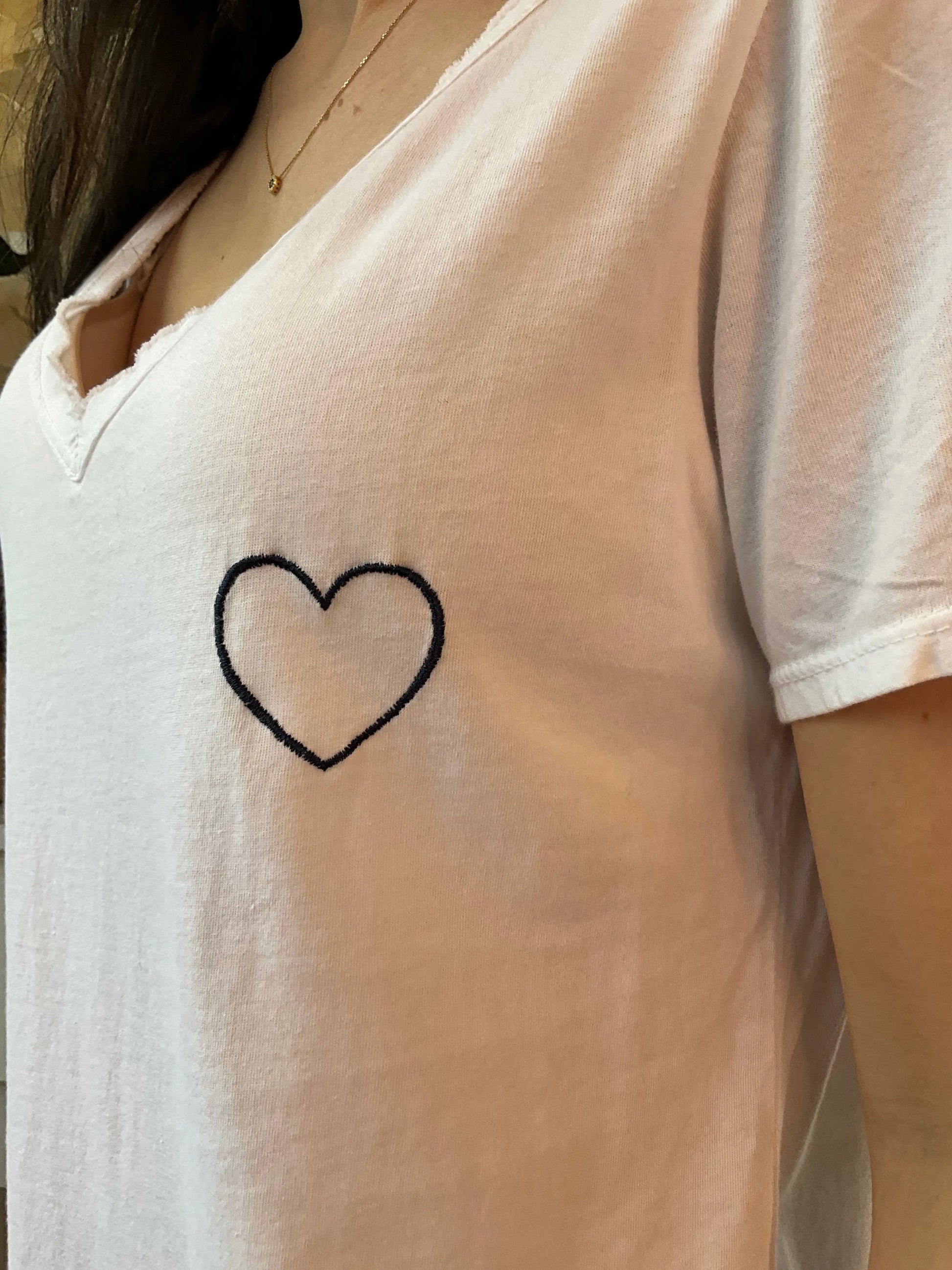 T-shirt HEART blanc Marguerite