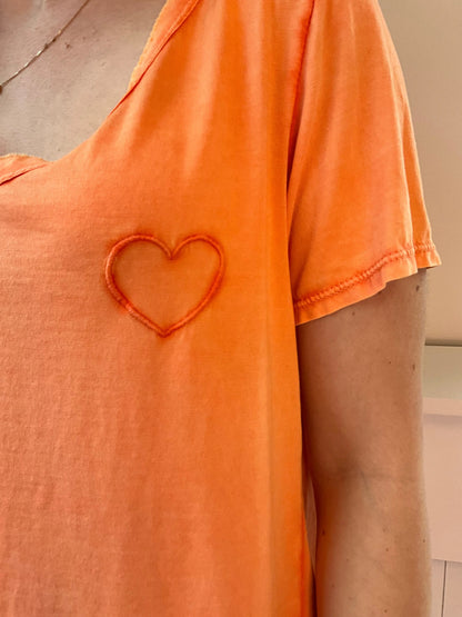 T-shirt HEART orange Marguerite