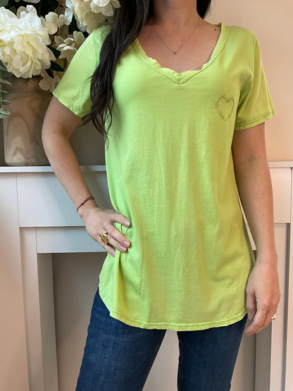 T-shirt HEART vert Marguerite