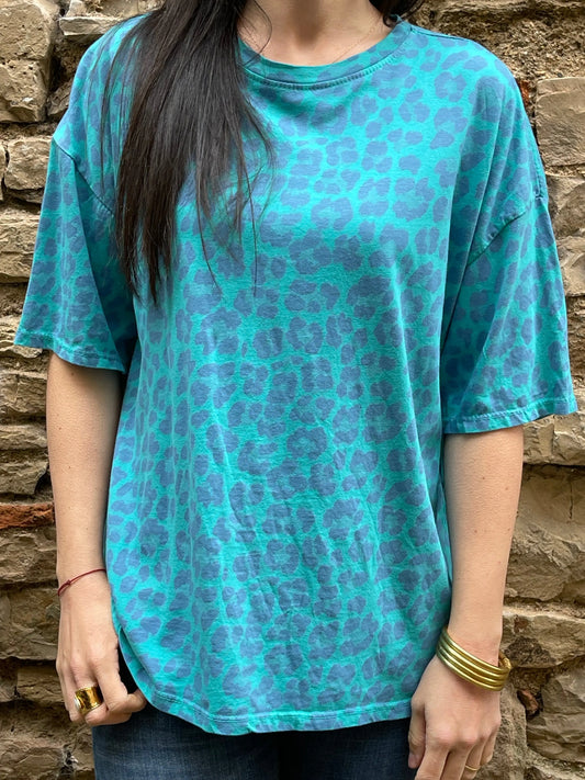 T-shirt LÉOPARD - Turquoise Marguerite