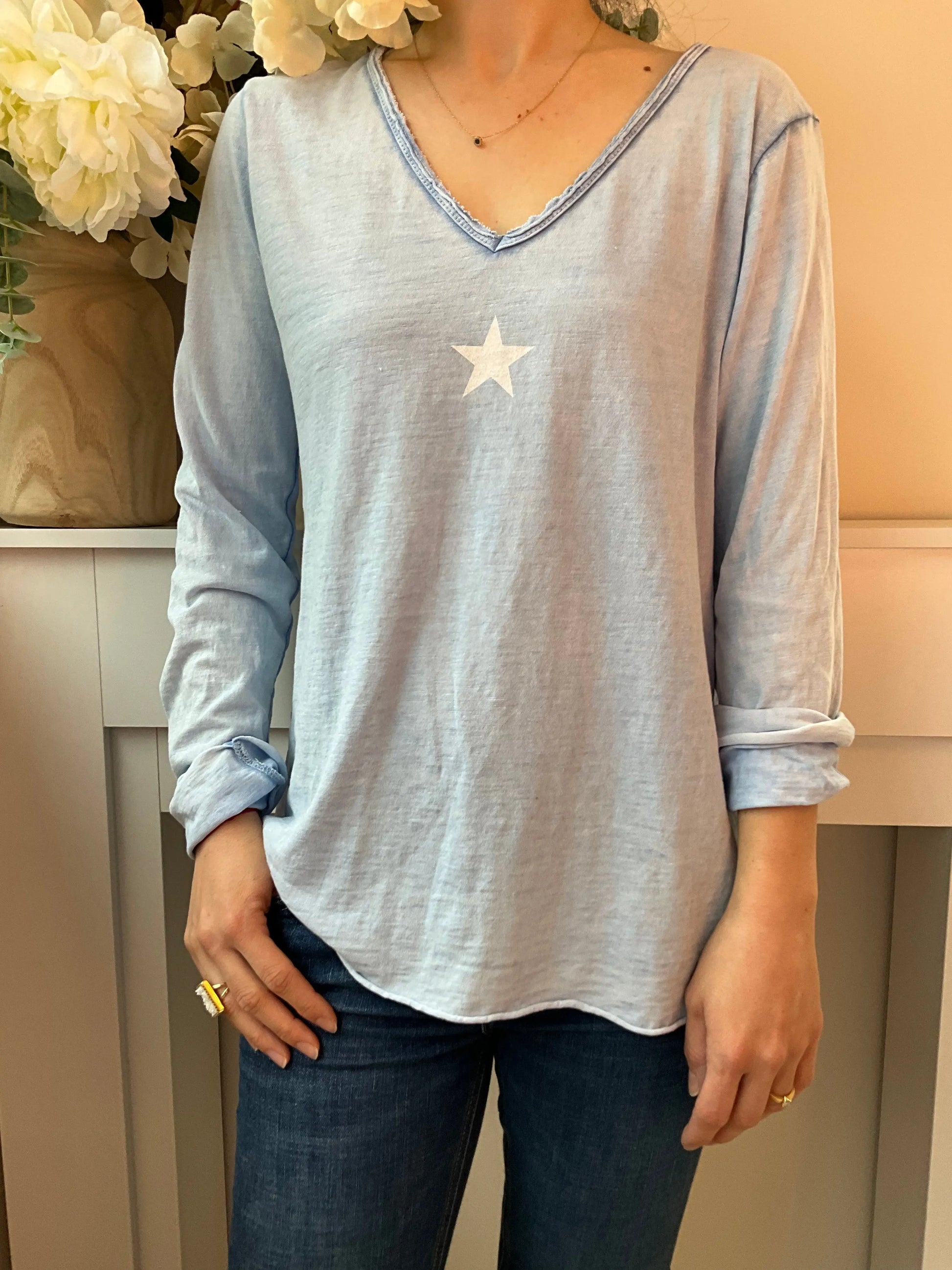 T-shirt LILY bleu Marguerite