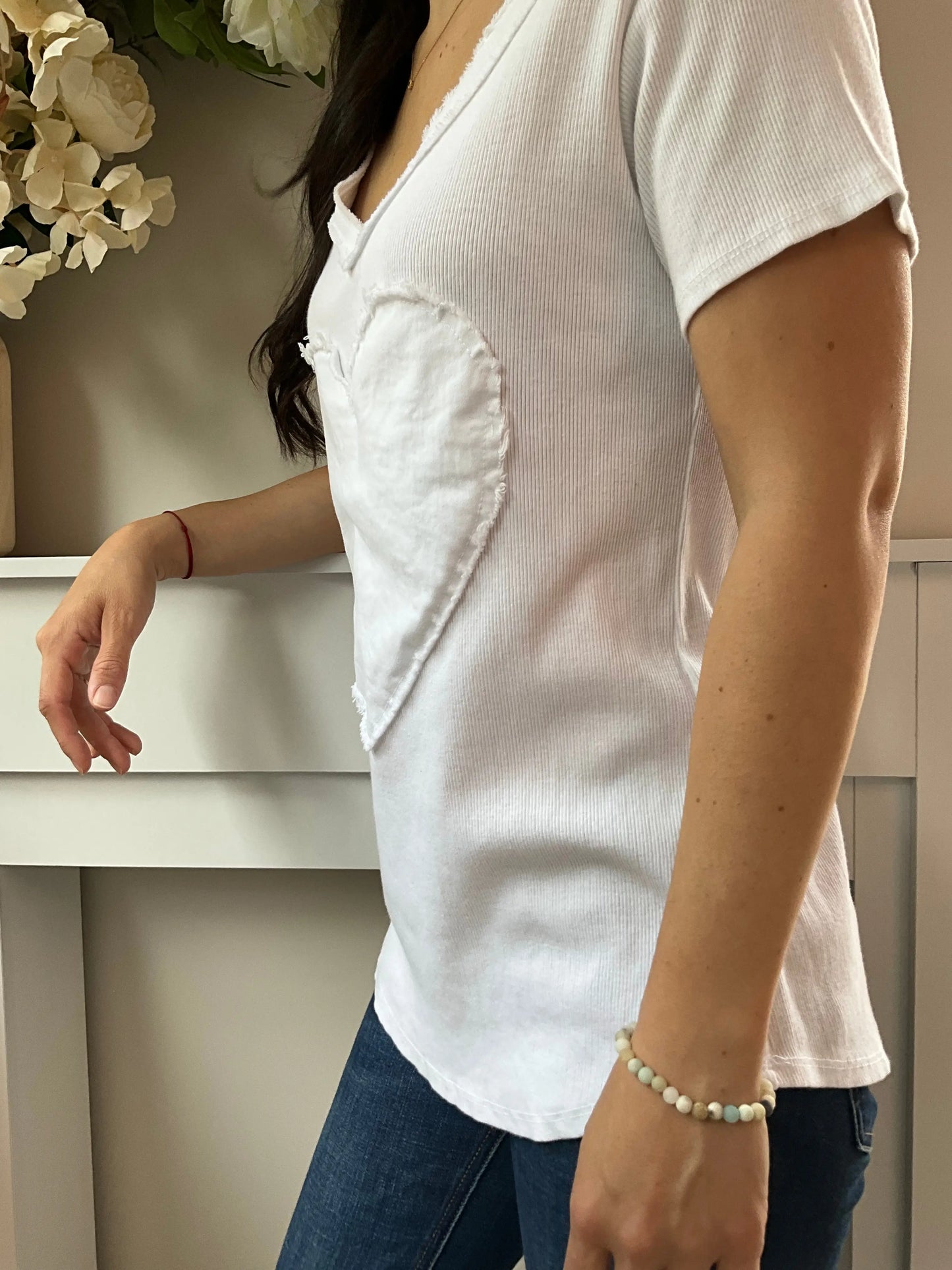 T-shirt LOVE blanc Marguerite