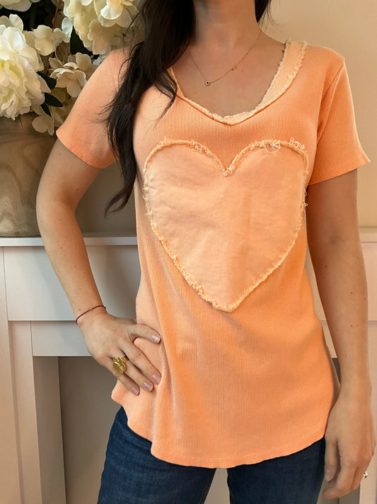 T-shirt LOVE orange Marguerite