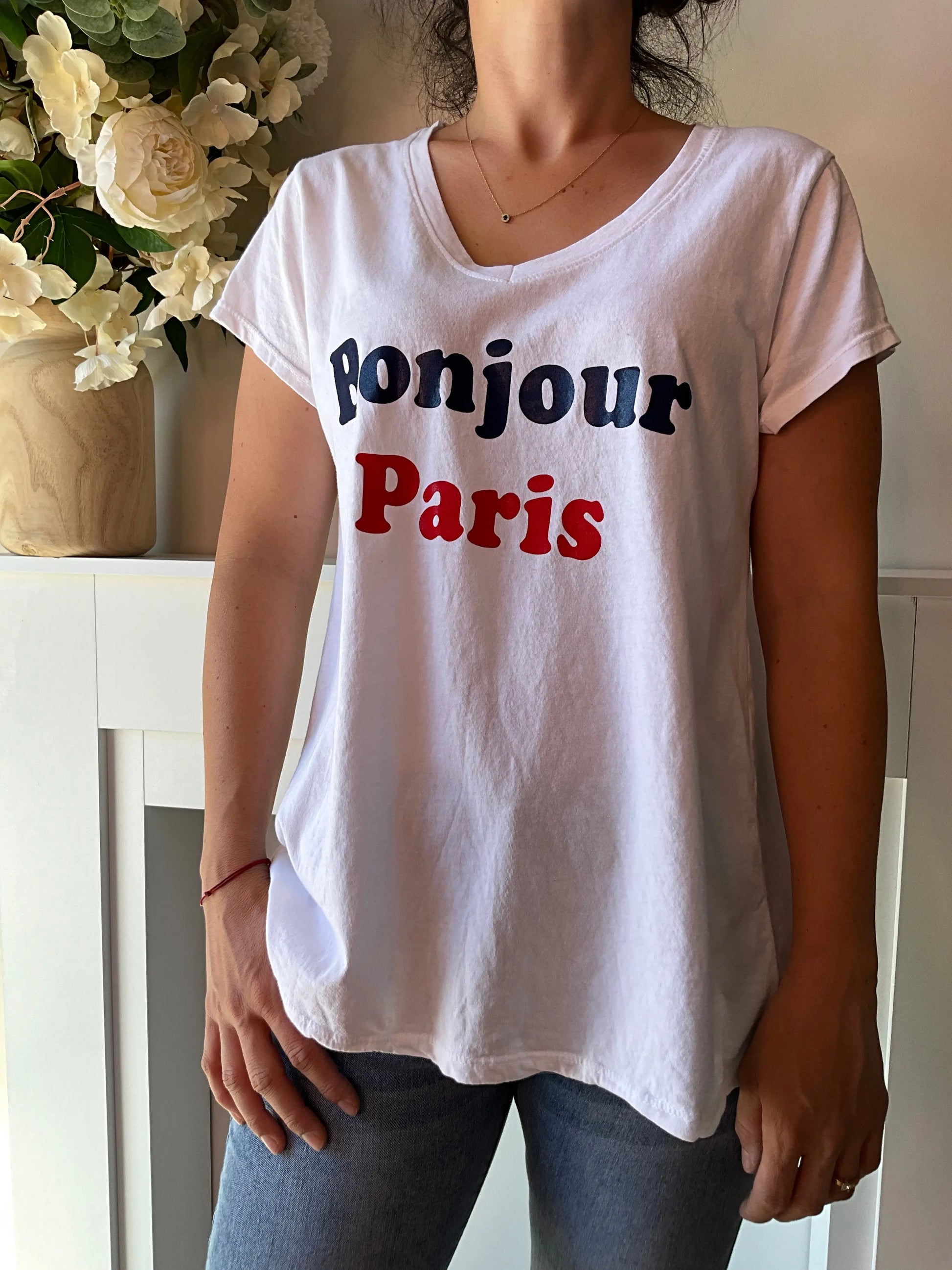 T-shirt PARIS blanc Marguerite