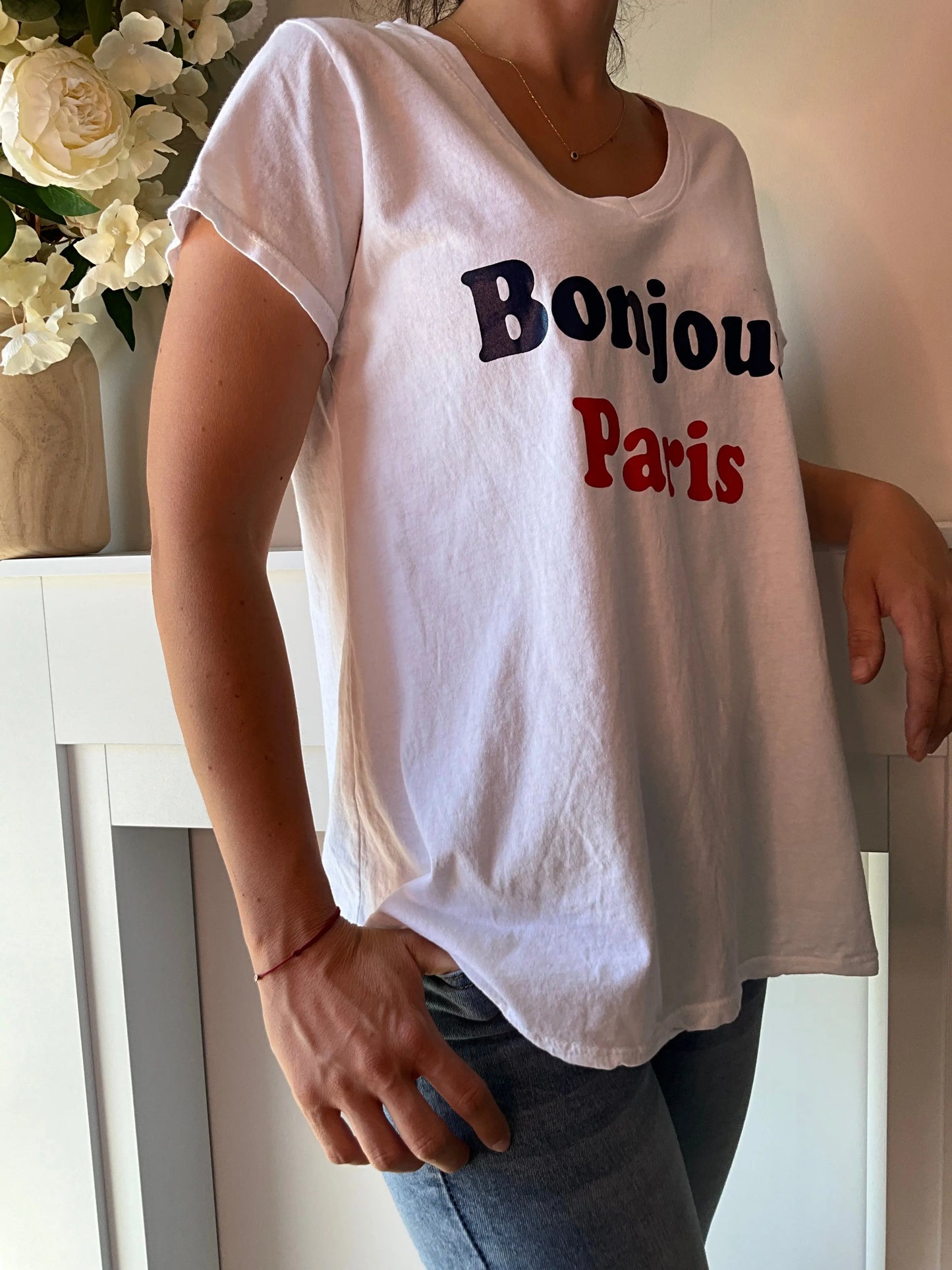 T-shirt PARIS blanc Marguerite