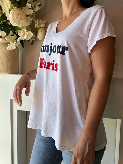 T-shirt PARIS blanc Marguerite