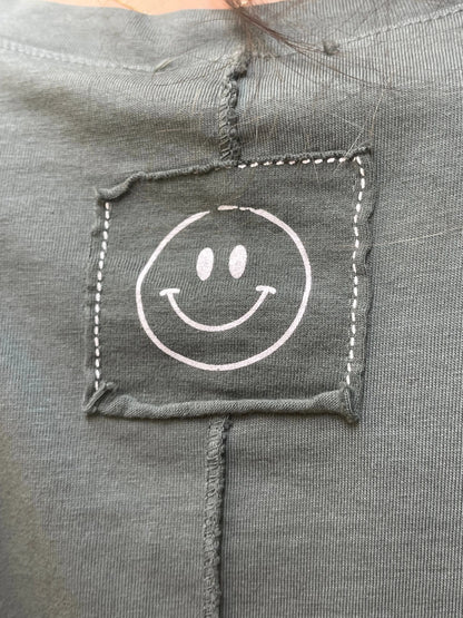 T-shirt SMILE - Kaki Marguerite