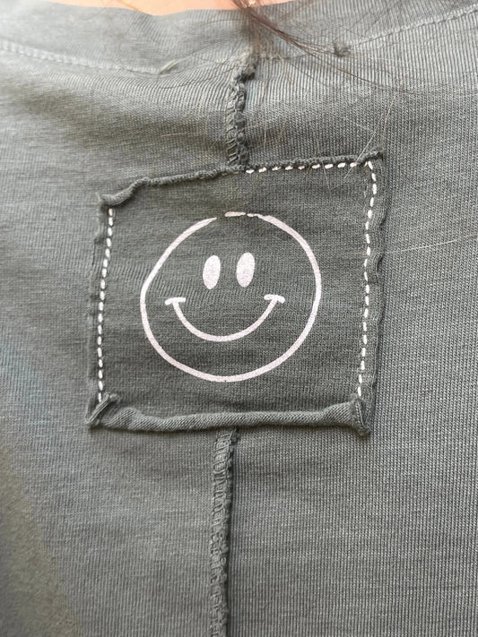 T-shirt SMILE - Kaki Marguerite