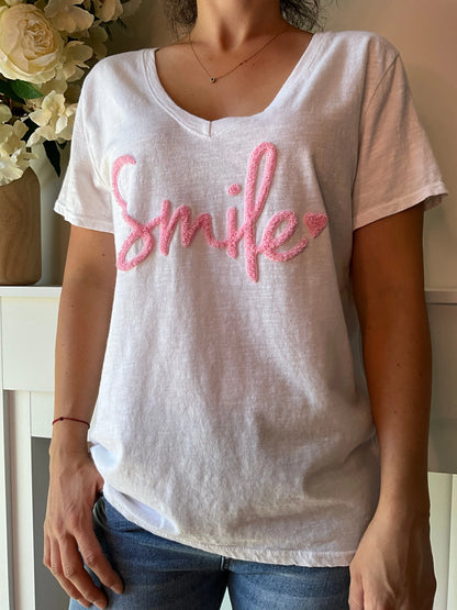 T-shirt SMYLE rose Marguerite