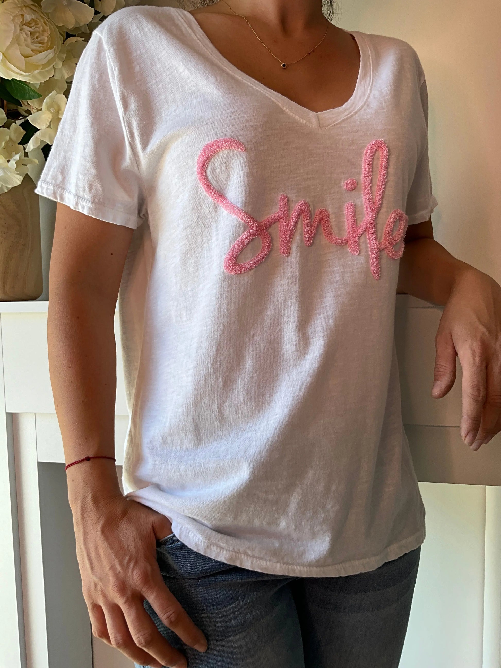 T-shirt SMYLE rose Marguerite