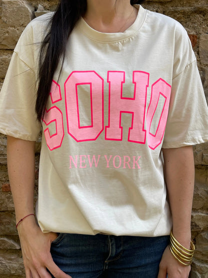 T-shirt SOHO - Beige clair Marguerite
