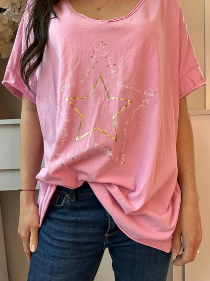 T-shirt STARS rose Marguerite