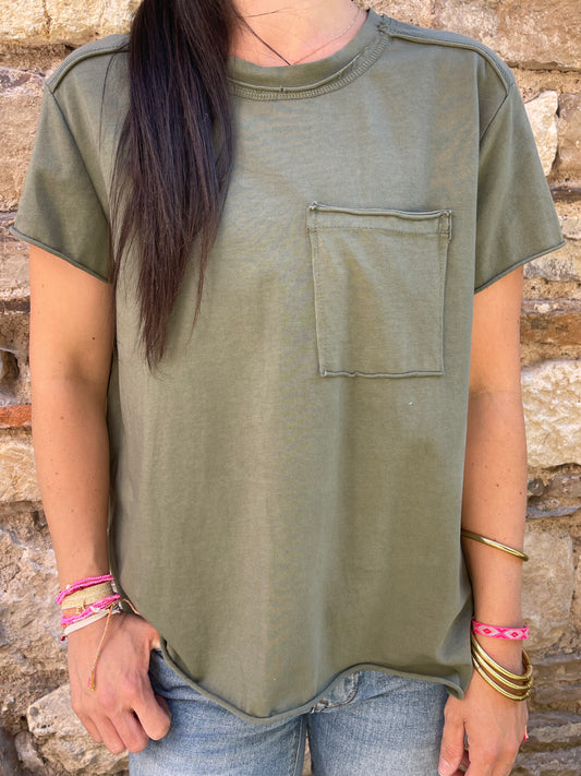 T-shirt STYLE - Kaki Marguerite