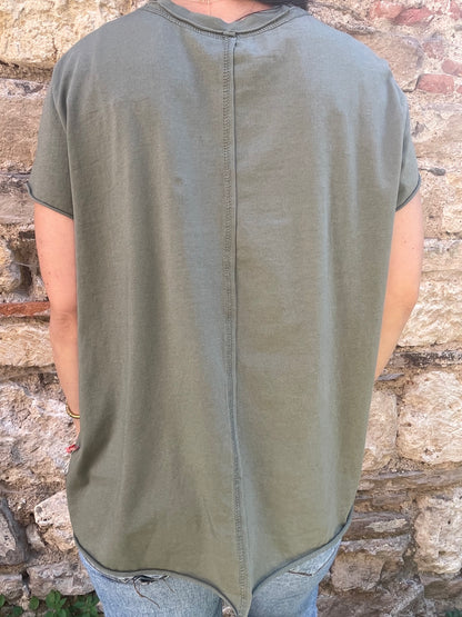 T-shirt STYLE - Kaki Marguerite