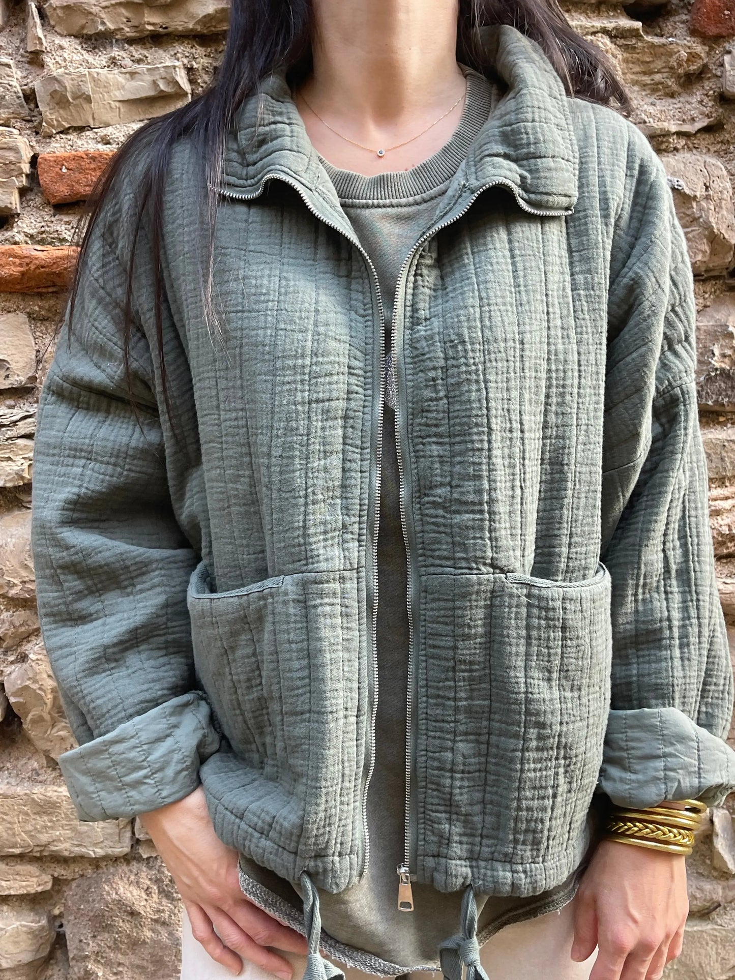 Veste HIPP - Kaki Marguerite