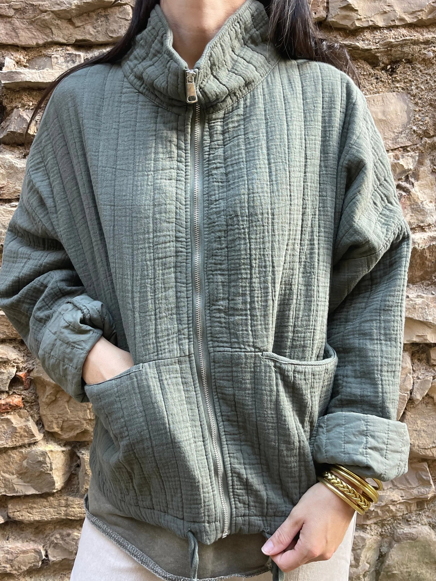 Veste HIPP - Kaki Marguerite