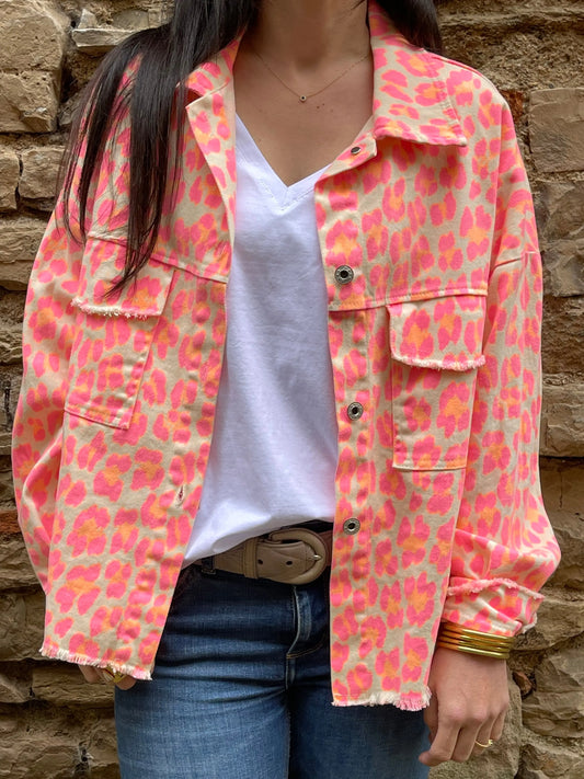 Veste LÉOPARD - Orange fluo Marguerite