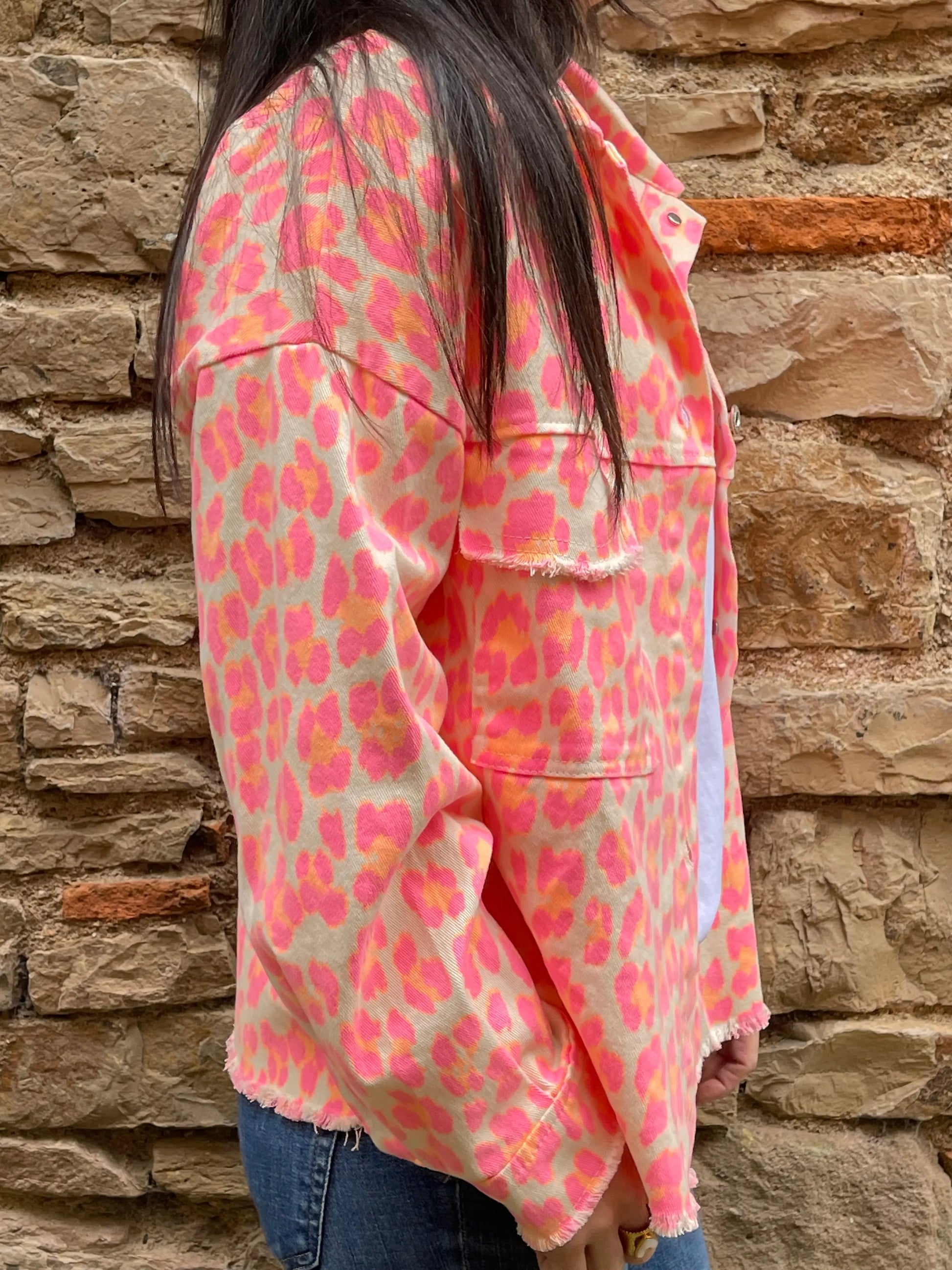 Veste LÉOPARD - Orange fluo Marguerite