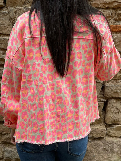 Veste LÉOPARD - Orange fluo Marguerite