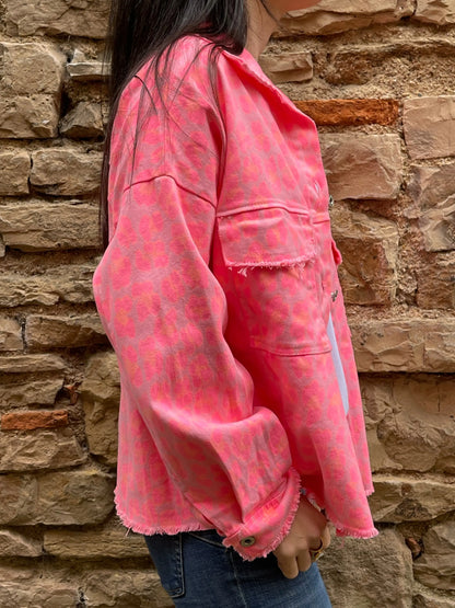 Veste LÉOPARD - Rose fluo Marguerite