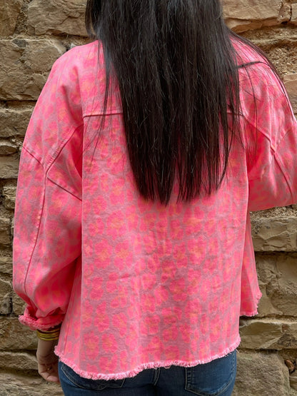 Veste LÉOPARD - Rose fluo Marguerite