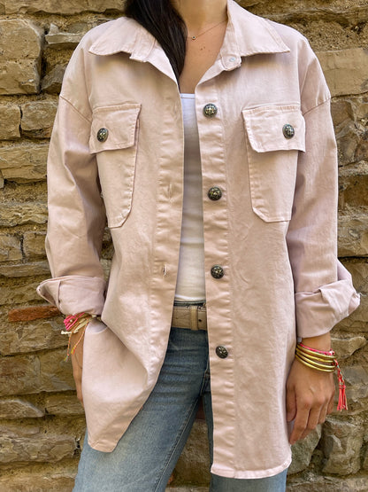 Veste SMILE - Vieux rose Marguerite