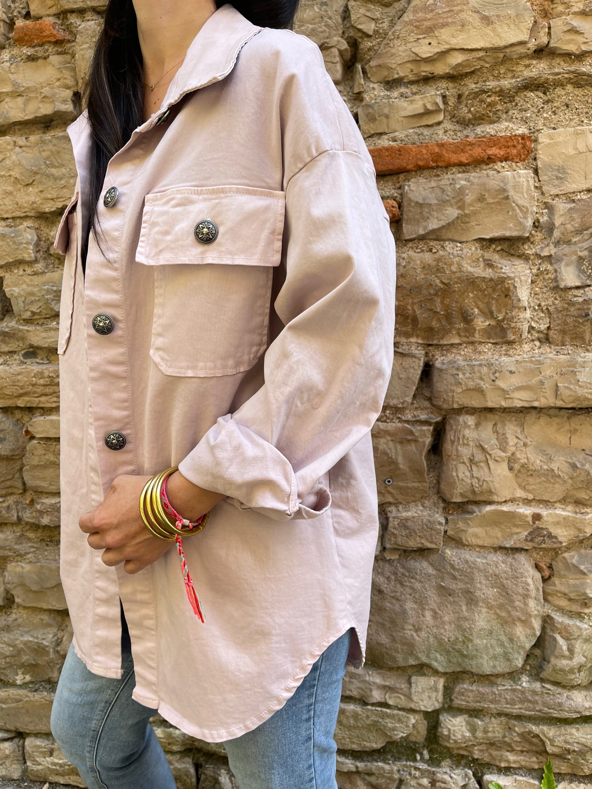 Veste SMILE - Vieux rose Marguerite