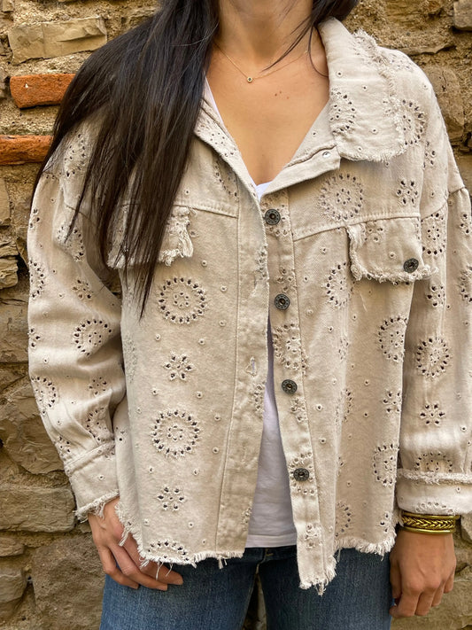 Veste VINTAGE - Beige Marguerite