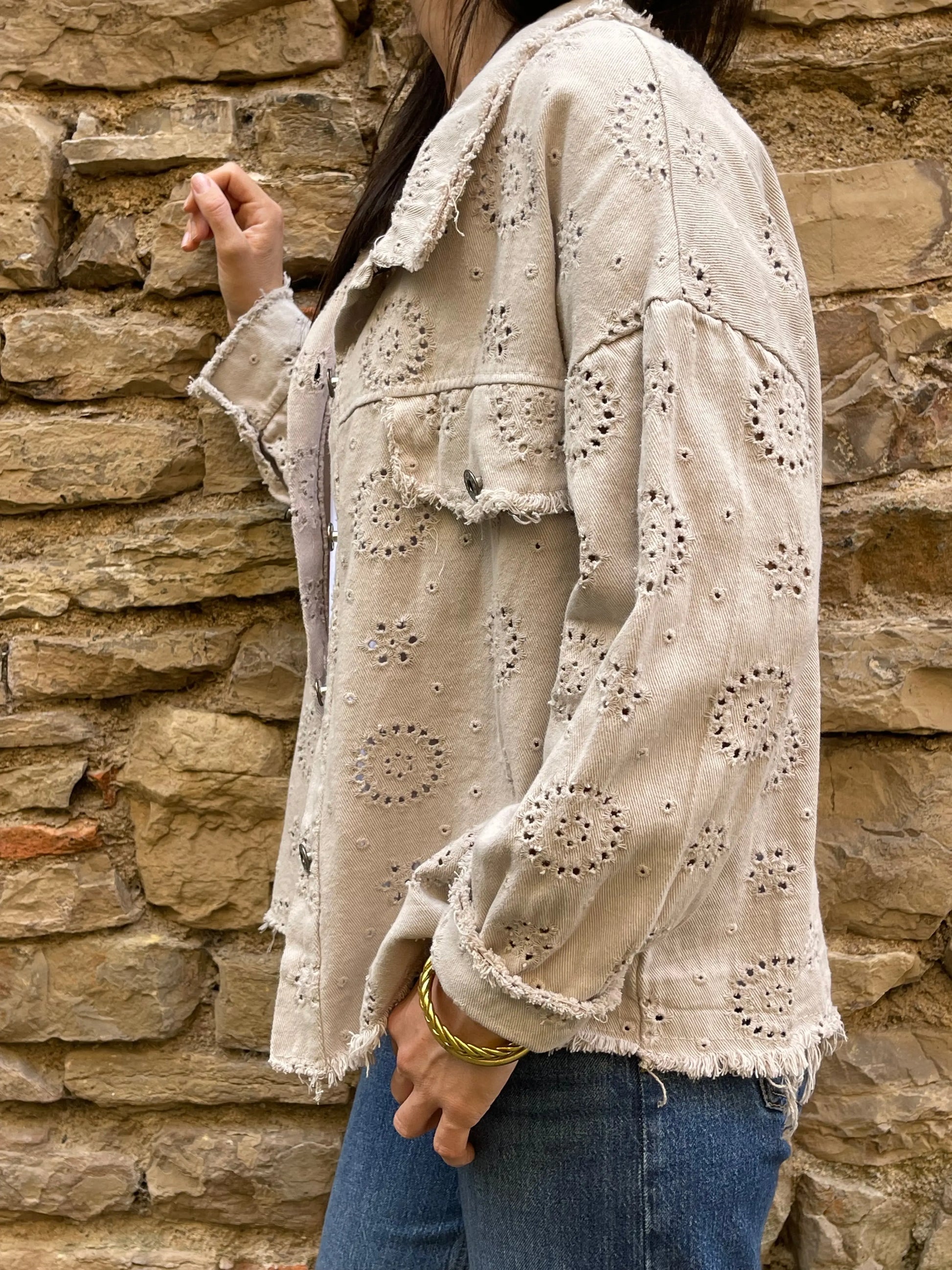 Veste VINTAGE - Beige Marguerite