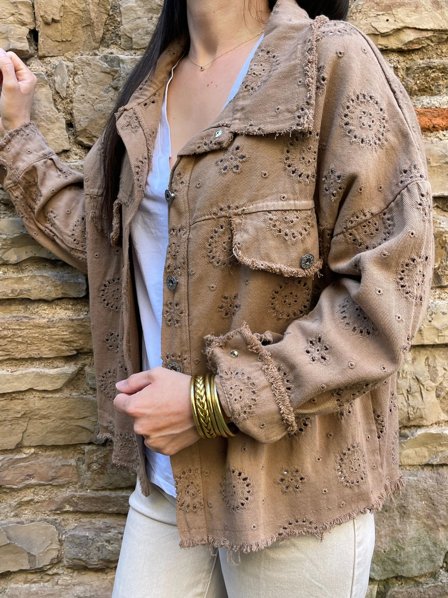 Veste VINTAGE - Camel Marguerite