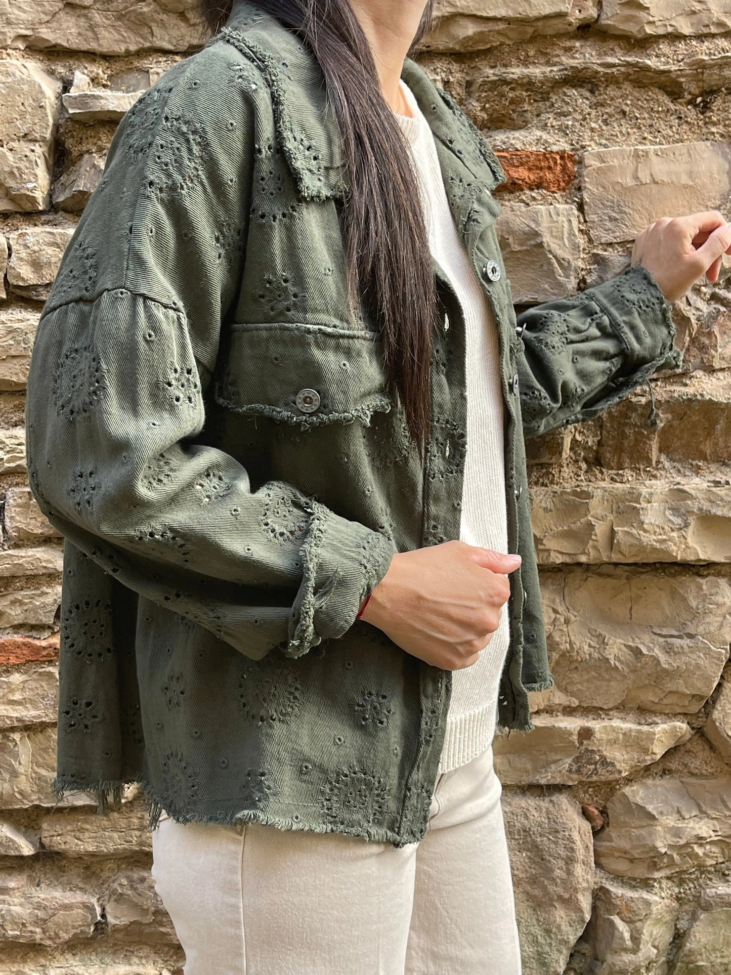 Veste VINTAGE - Kaki Marguerite