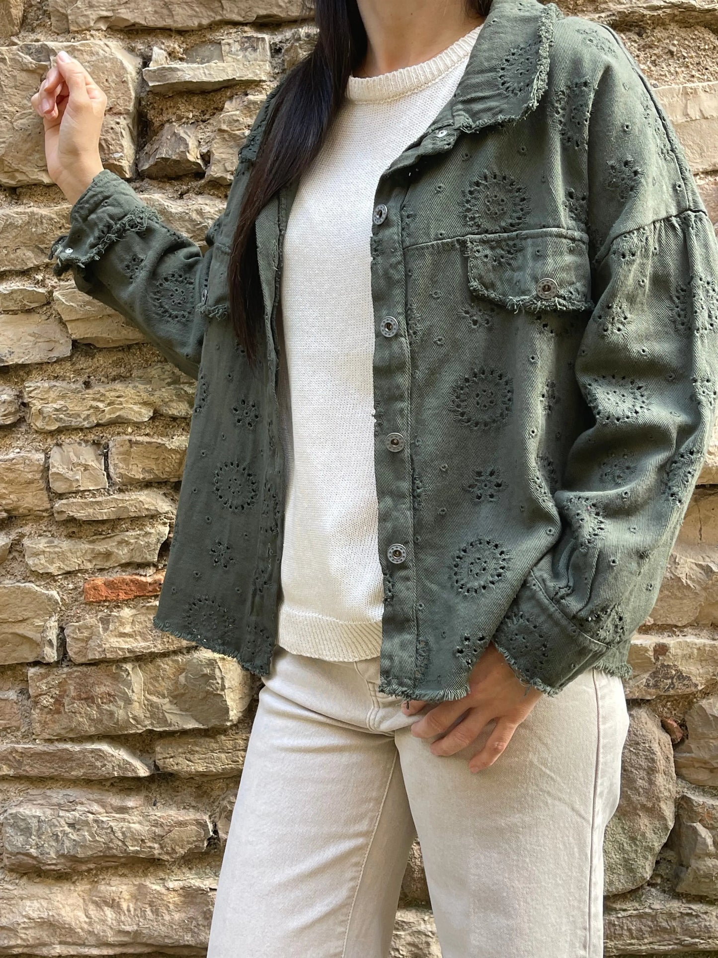 Veste VINTAGE - Kaki Marguerite