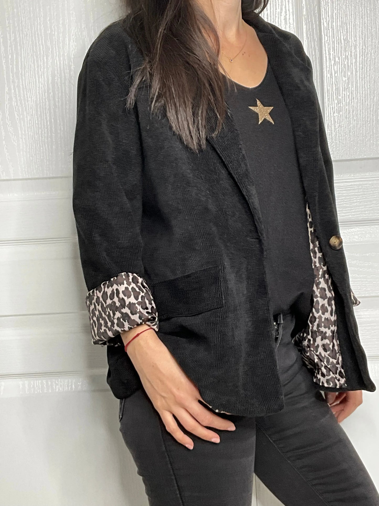 Veste blazer MINA - Noir Marguerite