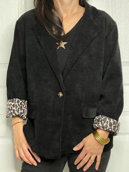 Veste blazer MINA - Noir Marguerite